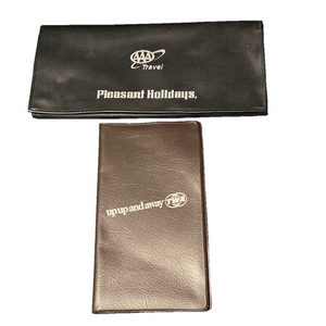 Vintage TWA Travel Airline Tickets Holders Black Brown
